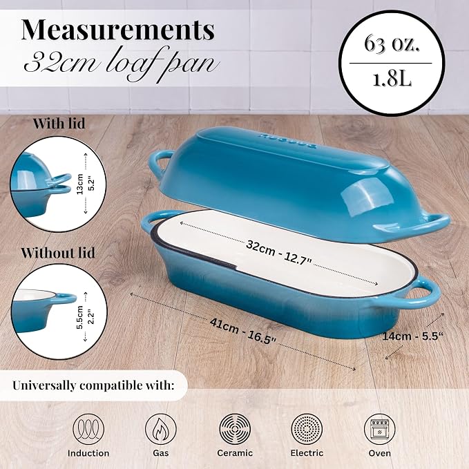 Enamelled Cast Iron Bread Loaf Pot – Dutch Oven - Image 2