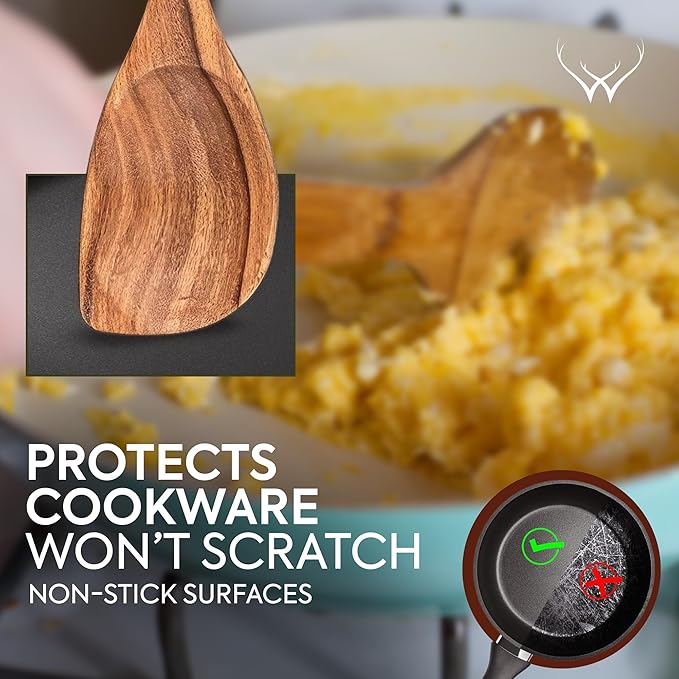 CORNER Teak Wooden Spoon for Cooking - Image 4