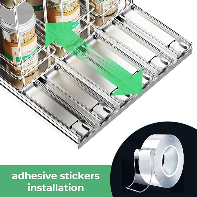 Mystozer Pull Out Spice Rack Organizer - Image 4