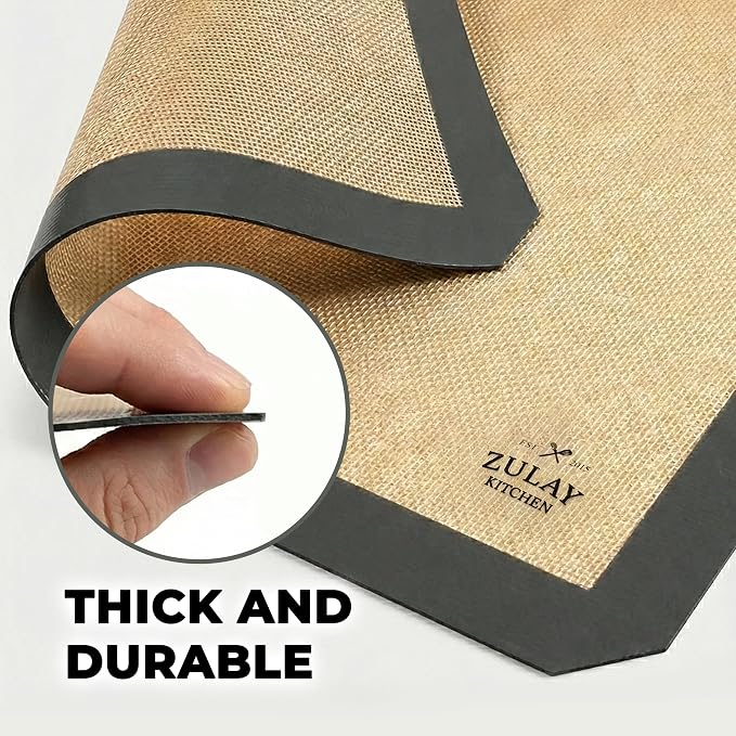 Zulay Kitchen Silicone Baking Mat Sheet 3-Pack - Image 6