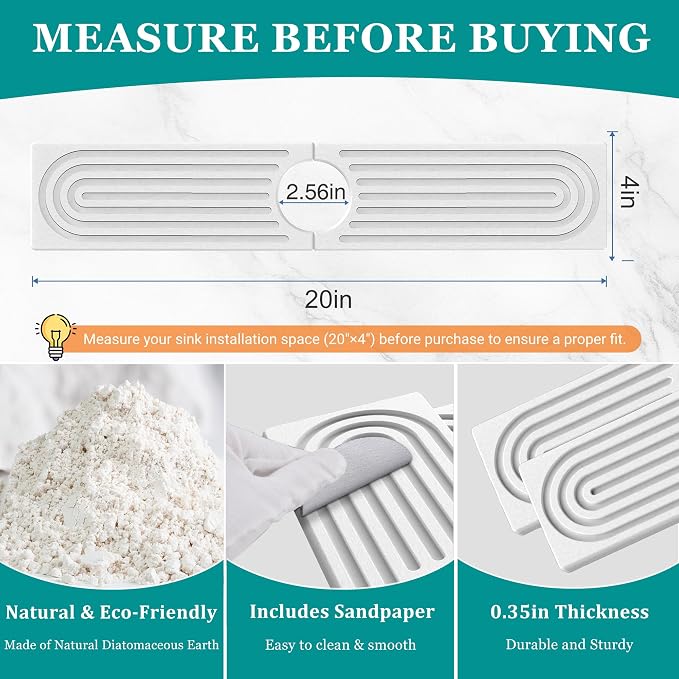 Stone Faucet Mat for Kitchen Sink - Image 3