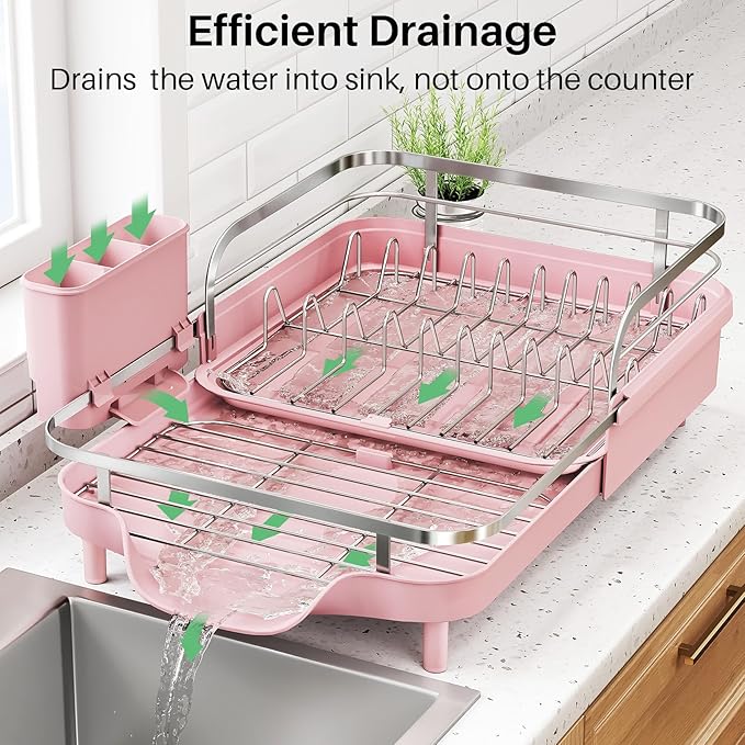 SNTD Dish Drying Rack, Expandable Dish Rack - Image 4
