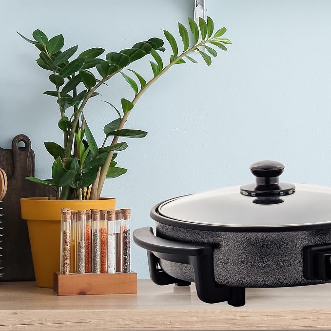 OVENTE 11.5-Inch Electric Skillet & Frying Pan, 1400W Nonstick Cooking Pan - Image 9
