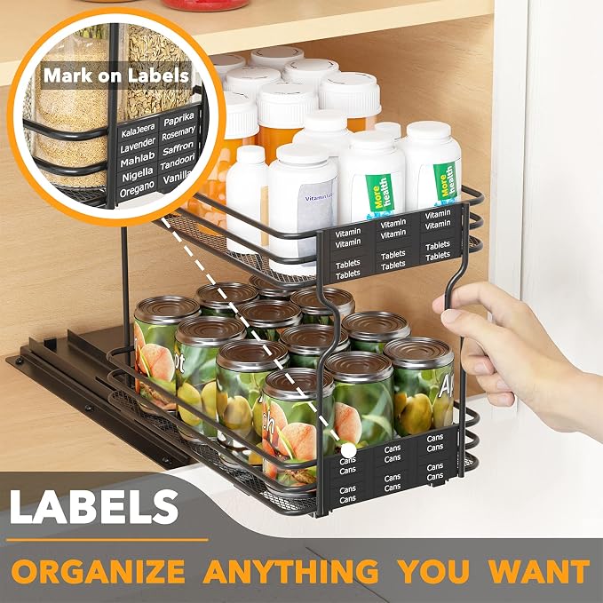 SpaceAid Pull Out Spice Rack Organizer - Image 5
