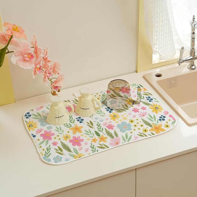 Spring Dish Drying Mat 18x24 Inches - Image 3