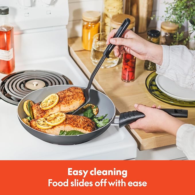 bella Cookware Set with Glass Lids with Nonstick, PFOA Free and Scratch - Image 7