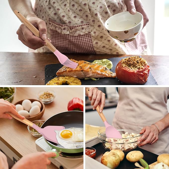 E-far Kitchen Utensils Set of 12, Silicone Cooking Utensils - Image 7