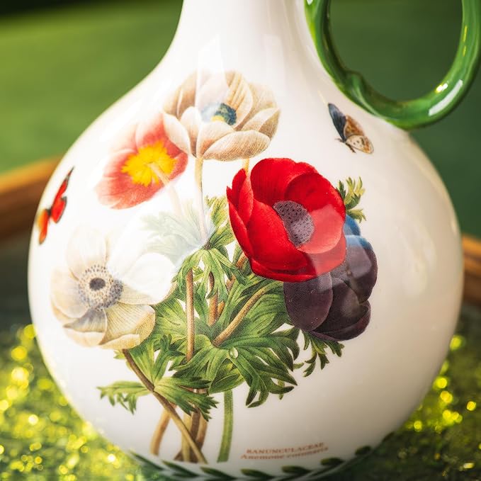 Ceramic Olive Oil Dispenser, 27 oz Floral Pattern Cruet - Image 6