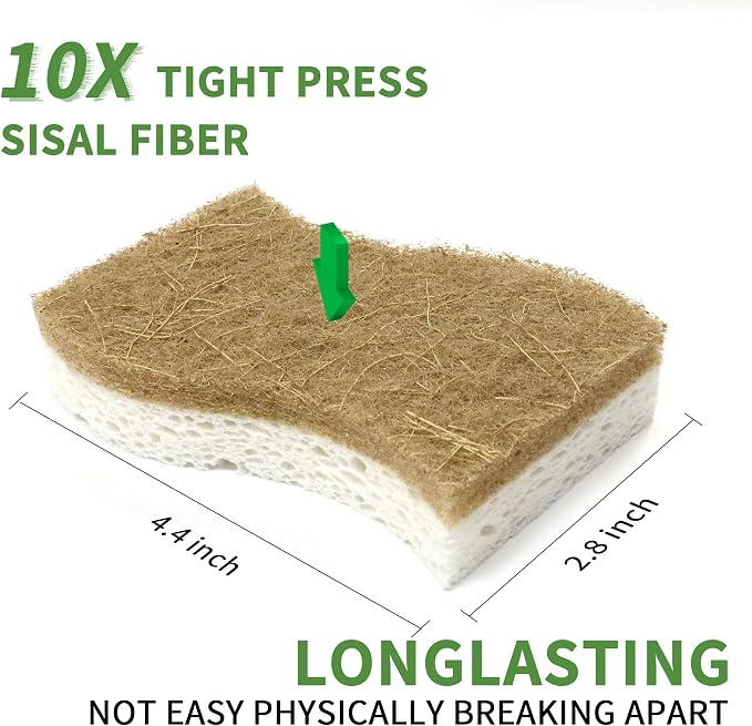 9 Pack Biodegradable Natural Kitchen Sponge - Image 5