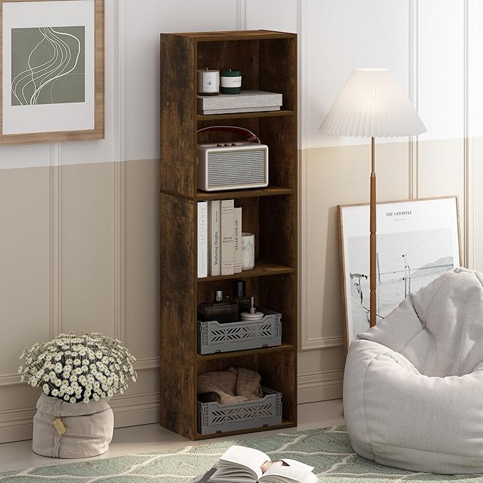 Furinno LUDER Book Shelf, 5-Tier Bookshelf, Bookcase - Image 2