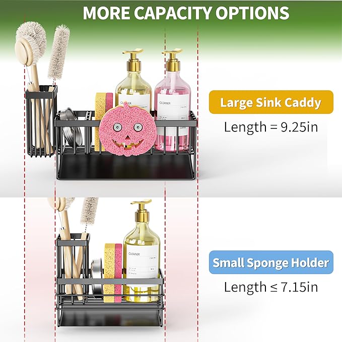 Sponge Holder for Kitchen Sink, Smiley Face Sink Caddy - Image 4
