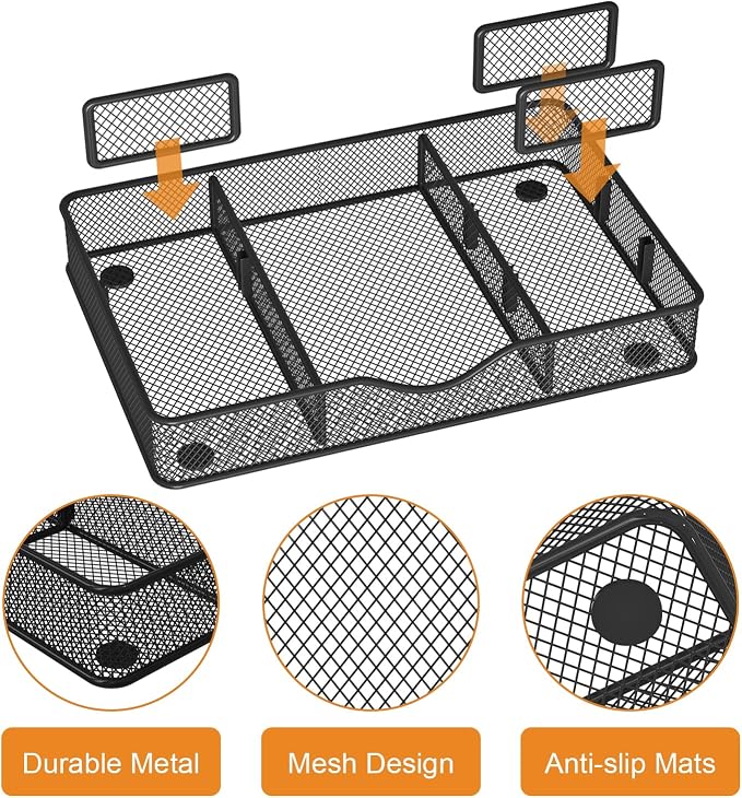 VyGrow Desk Drawer Organizer Tray, Metal Mesh Drawer Organizer - Image 3