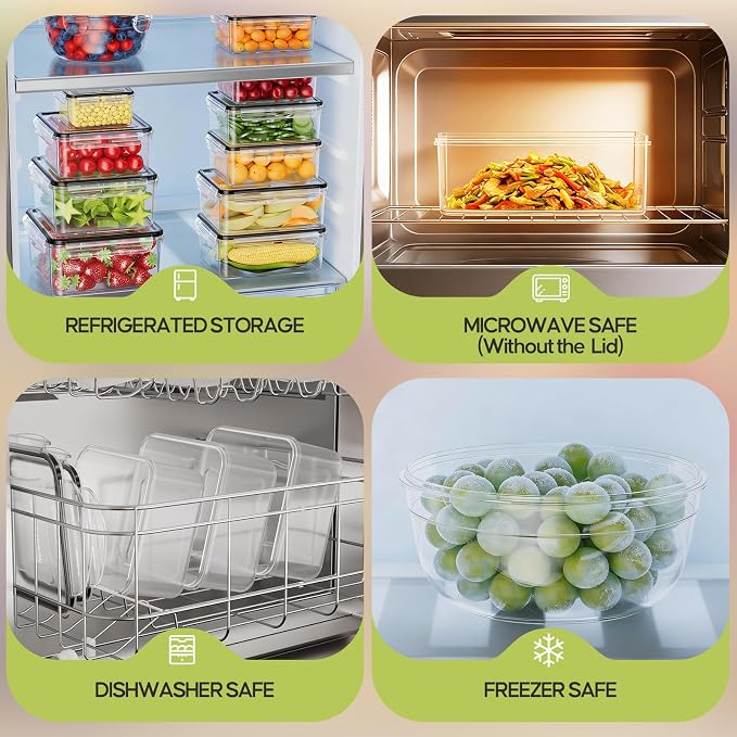 62 PCS Large Food Storage Containers - Image 6