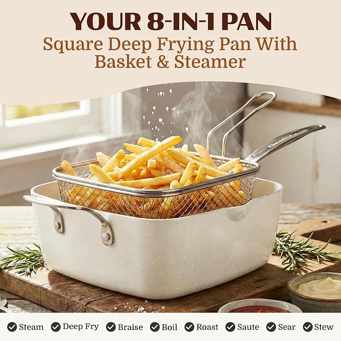 Granitestone Ceraluxe 20 Pc Ceramic Cookware Set Nonstick, Complete Pots and - Image 4