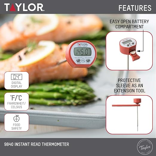 Taylor Instant Read Digital Meat Food Grill BBQ Cooking Kitchen Thermometer - Image 2