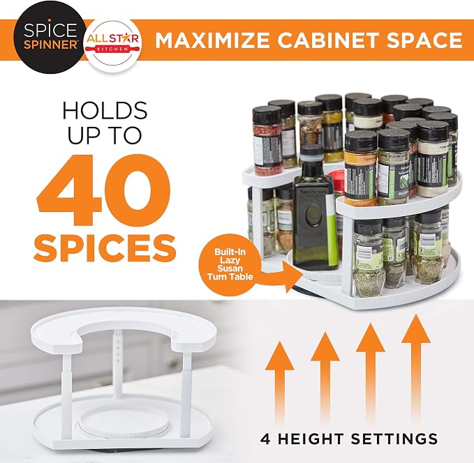 Allstar Innovations Spice Spinner Two-Tiered Spice Organizer & Holder That - Image 2