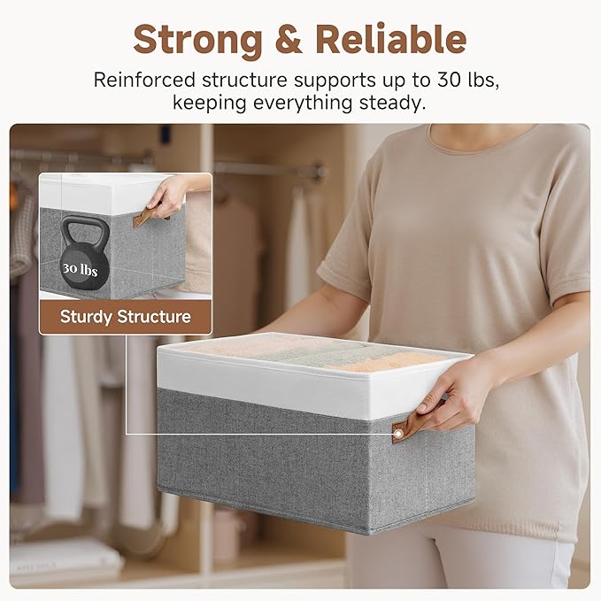 StorageWorks Fabric Shelf Baskets, Closet Organizers and Storage Basket - Image 6