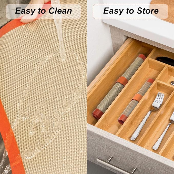 AMYONE Quarter Sheet Silicone Baking Mat, Reusable Baking Sheet Liners - Image 8