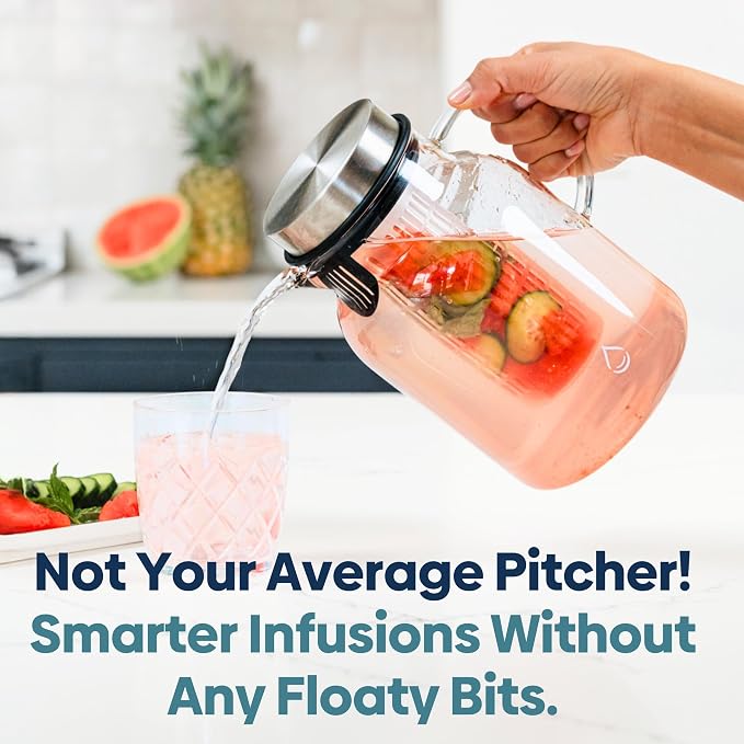 Infusion Pro Glass Fruit Infuser Water Pitcher, Heat Resistant - Image 4