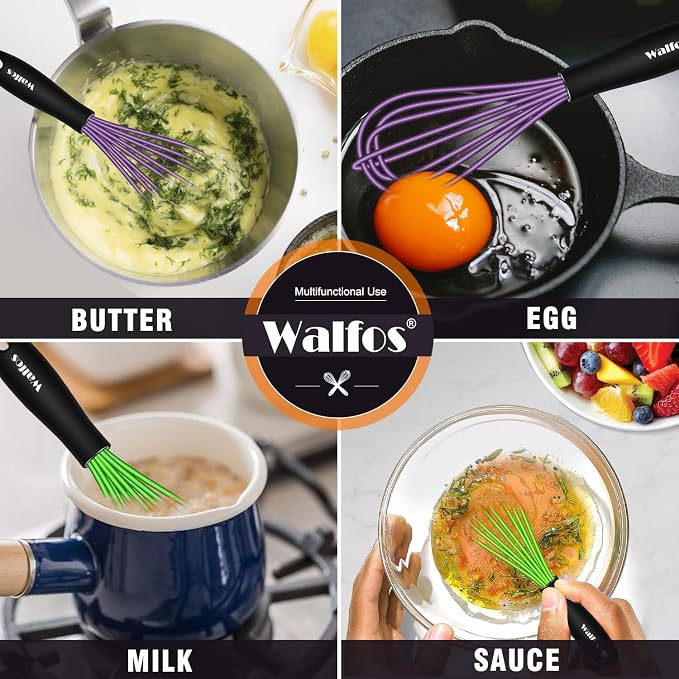 Walfos Mini Silicone Whisk, Heat Resistant - Image 4