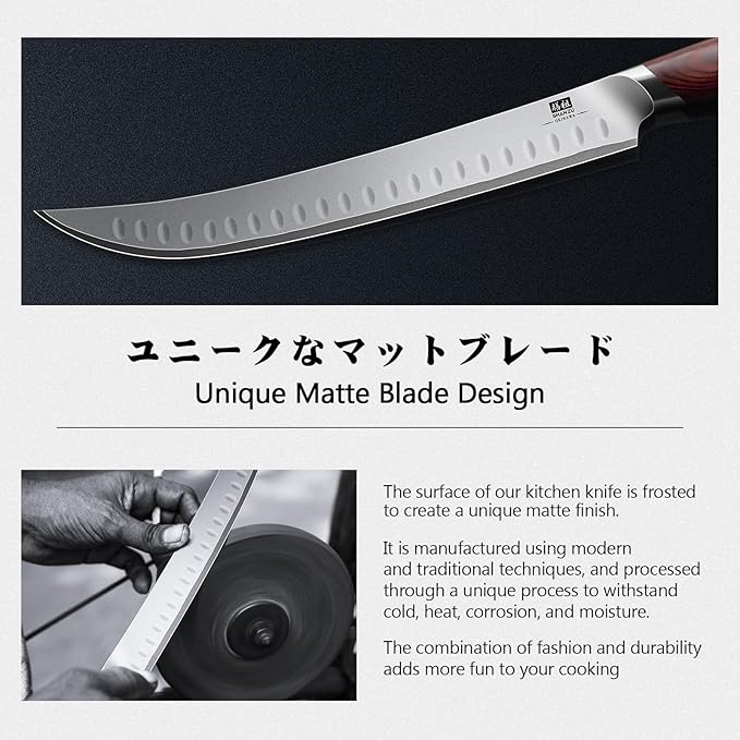 SHAN ZU Brisket Slicing Knife, 11.6 Inch Carving Knife Japanese High Carbon - Image 6
