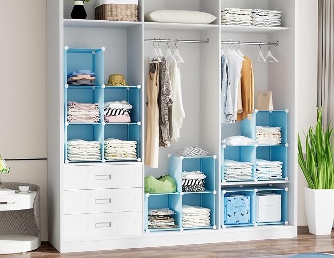 Portable Closet 6 Cube Closet Organizer and Storage Shelf Bookcase - Image 4