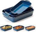 Ceramic Baking Dish Set of 3, Casserole Dishes by Jemirry