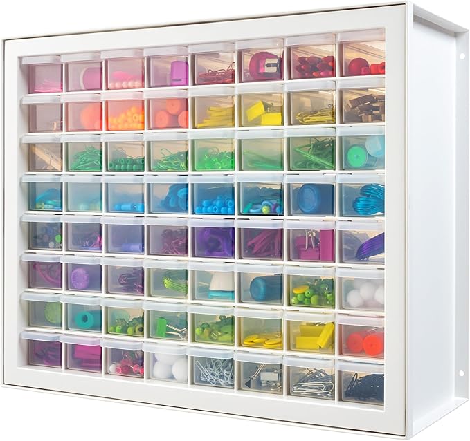 IRIS USA Small Parts Storage Cabinet, Made in USA, 64-Drawer Organizer Chest by IRISUSA