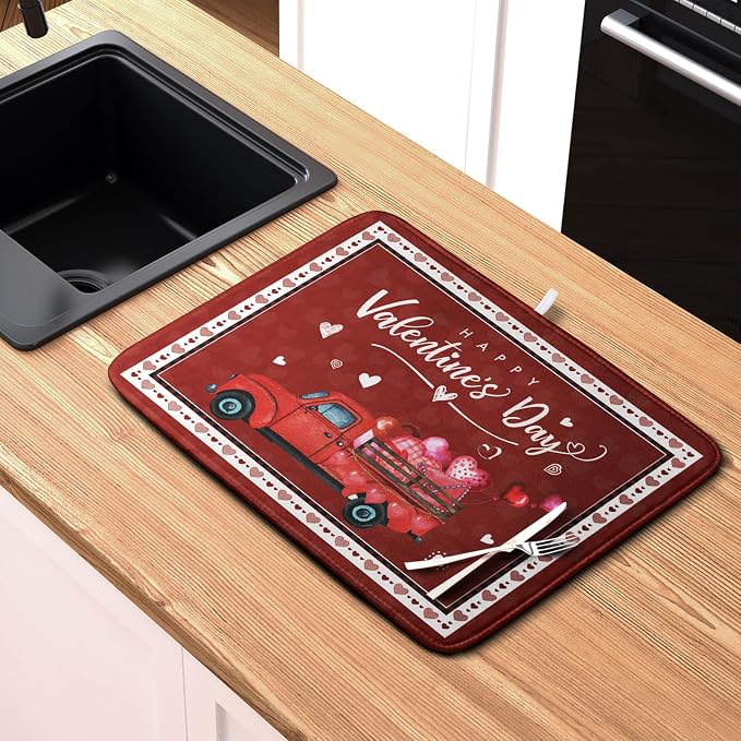 Happy Valentine's Day Dish Drying Mat - Image 6