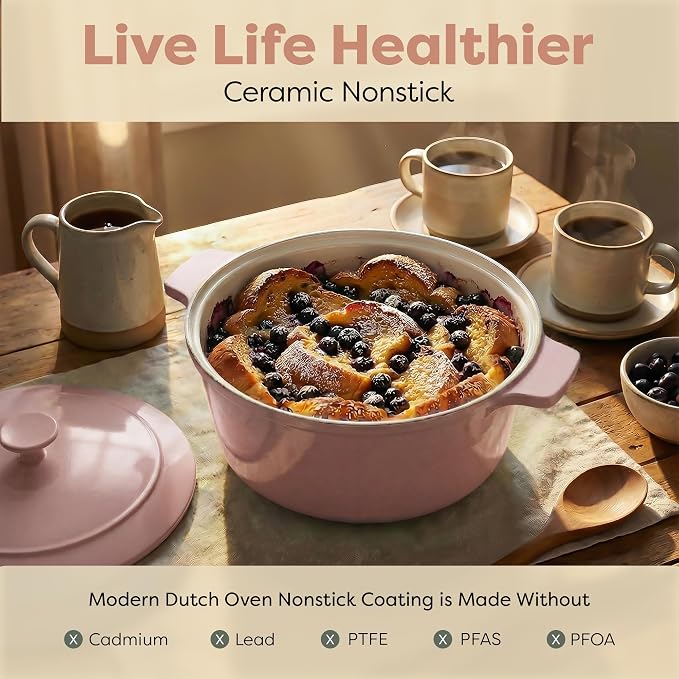 Gotham Steel 5 Qt Lightweight Ceramic Dutch Oven Pot - Image 3