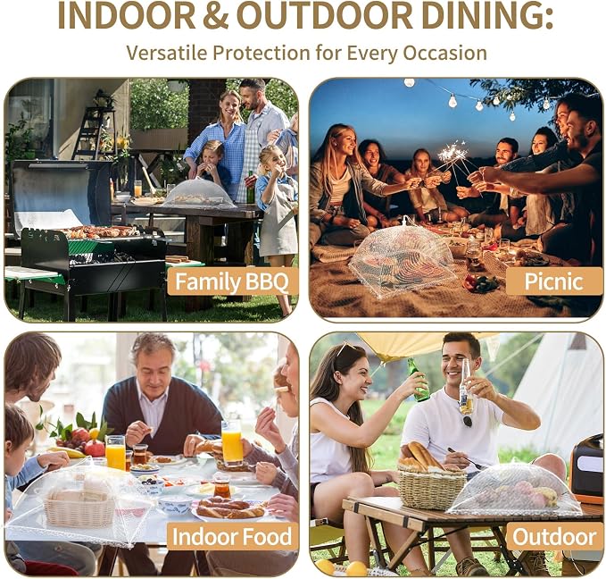 NEPAK 6 Large and Tall Food Covers, Pop-up Mesh Food Covers Nets - Image 6