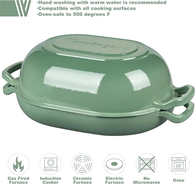 VORRINGARD Enameled Cast Iron Sourdough Bread Oven, Dutch Oven, Loaf Cast Iron - Image 3