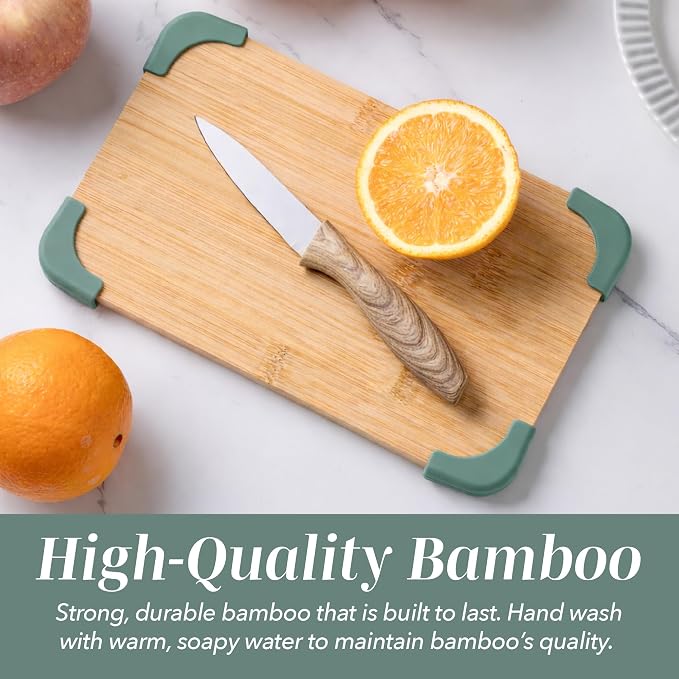 COOK WITH COLOR Non-Slip Cutting Board Set – Kitchen Essentials with Easy Grip - Image 4