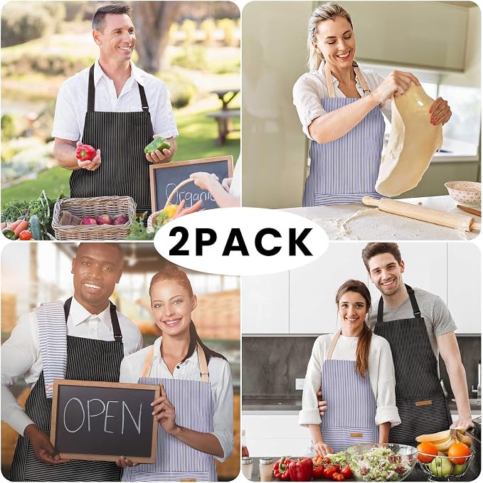 BeLuyi 2 Pack Adjustable Bib Apron - Image 7