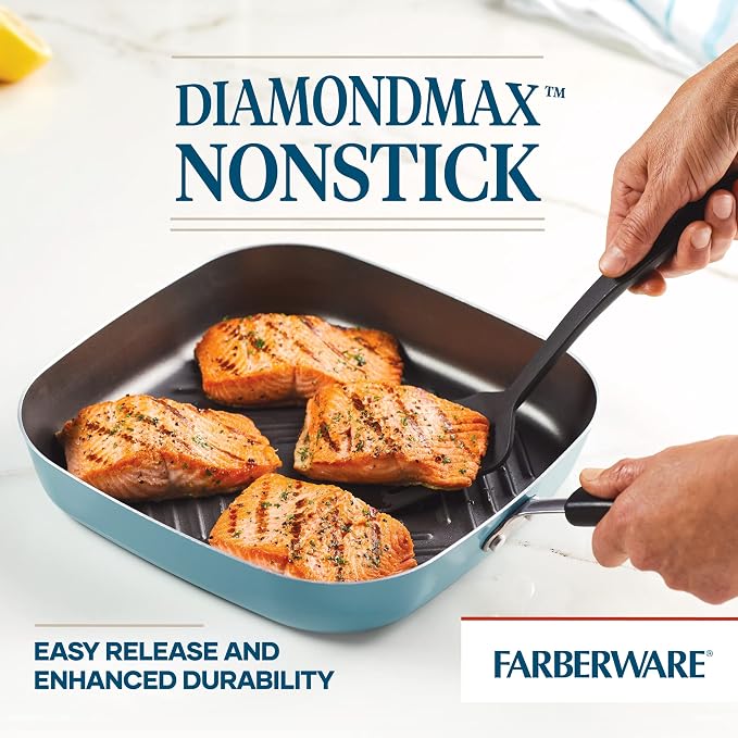 Farberware Cookstart DiamondMax Nonstick Square Deep Grill Pan/Griddle - Image 2