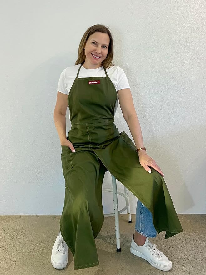OLIVE GREEN, the original split apron - Image 8