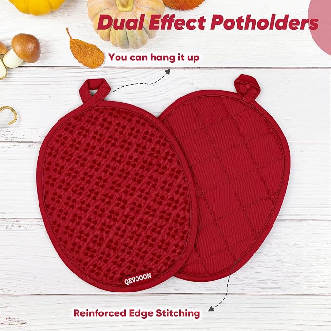 Oven Mitts and Pot Holders 4 Sets, Heat Resistant 500 ℉ Oven Mitt and Pot Holder - Image 4