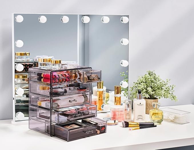 Sorbus Acrylic Makeup Organizer Set, 6-Drawer Vanity & Countertop Cosmetic - Image 2