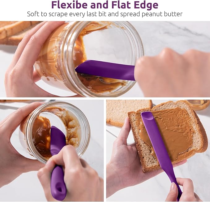 U-Taste Silicone Jar Spatula for Sourdough Starter: Long Skinny Food-Grade Jam - Image 7