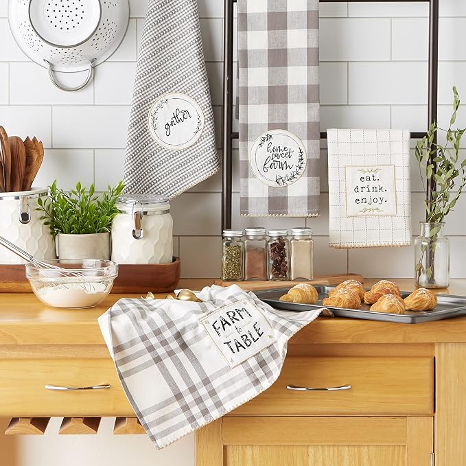 DII Home Sweet Farmhouse Kitchen Collection, Dishtowel Set - Image 5