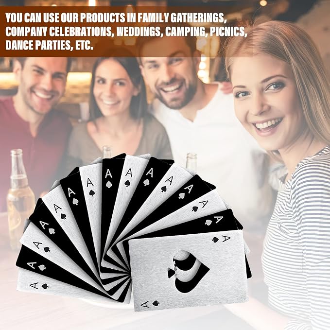 Chumia Poker Card Bottle Openers Stainless Steel Poker Card Beer Ace Bottle Cap - Image 7