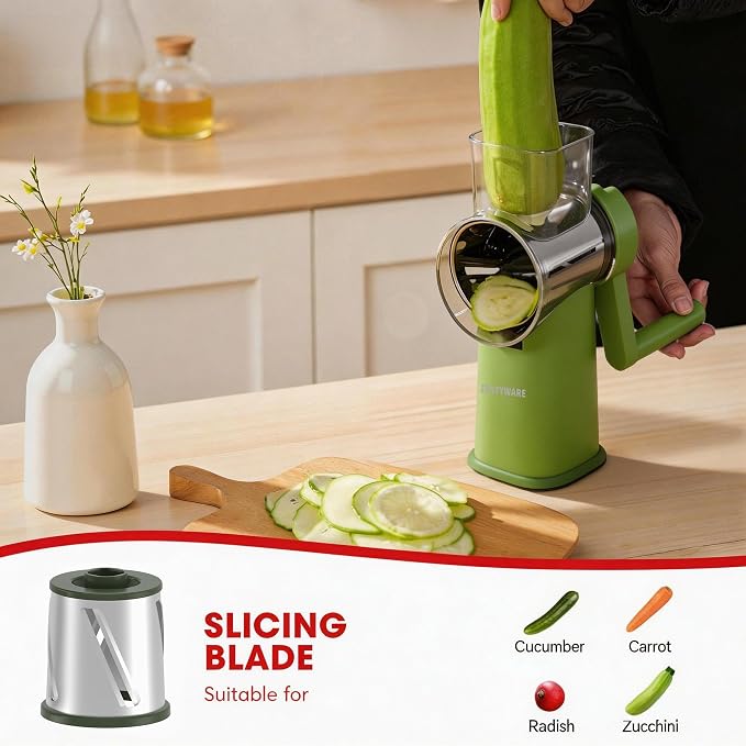 Rotary Cheese Grater Hand Crank - Image 6