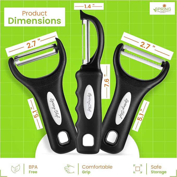 Spring Chef Vegetable Peelers for Kitchen - Image 3