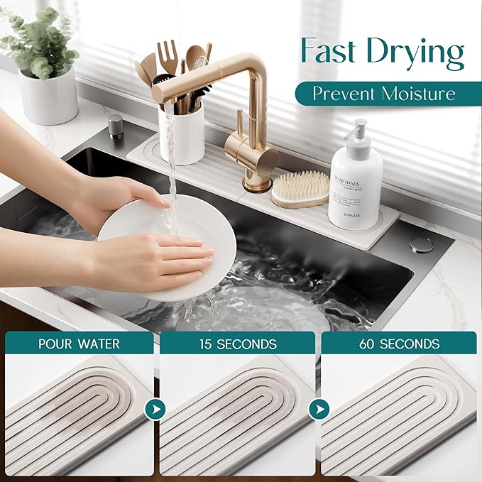 Large Faucet Mat for Kitchen Sink - Image 3