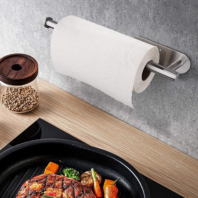 Paper Towel Holders for Kitchen, Paper Towels Bulk- Self-Adhesive Under Cabinet - Image 4