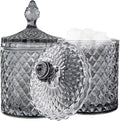 rejomiik 2 Pack Qtip Holder Glass Apothecary Jars by rejomiik