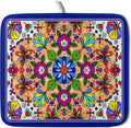 Mexican Talavera Dish Drying Mat Navy Blue Microfiber Dish Drain Pad by Giwawa