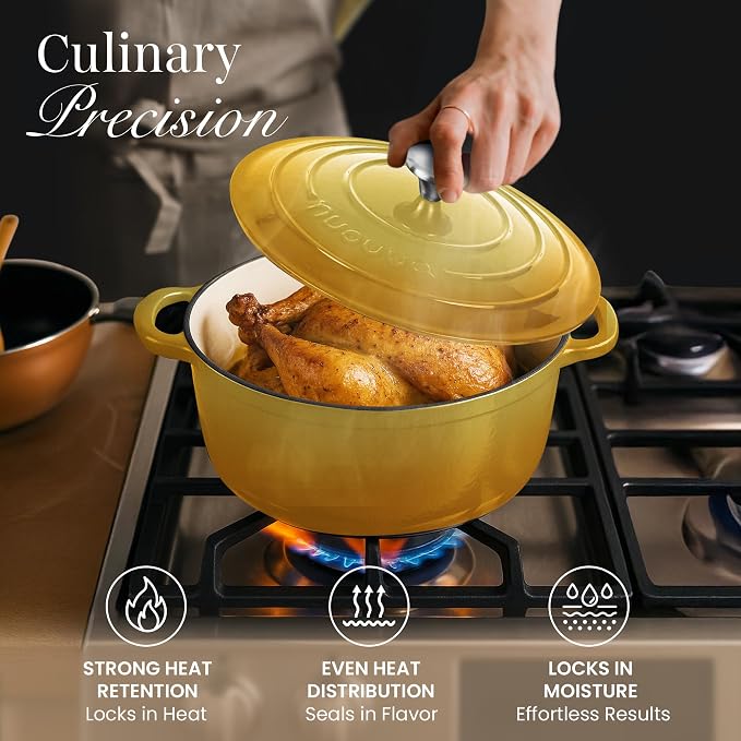Nuovva Enamelled Cast Iron Dutch Oven Pot - Image 7