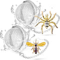 Tea Infuser 2 pcs TeaSanavie Tea Strainer Handmade Honey Bee & Spider Loose by TeaSanavie