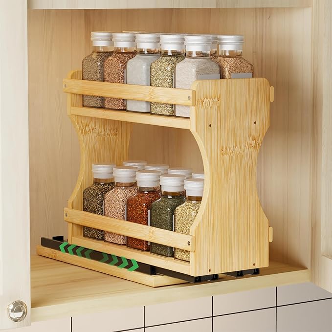 BAMEOS Pull Out Spice Rack Organizer by BAMEOS